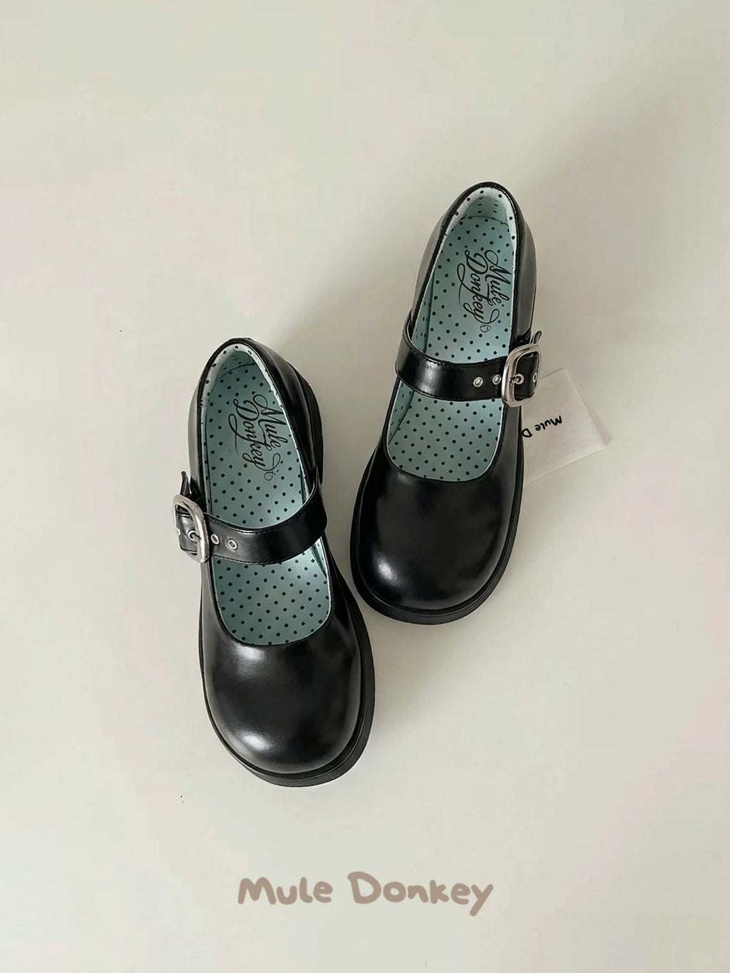 Donkey Thick-soled Sweet Little Leather Shoes