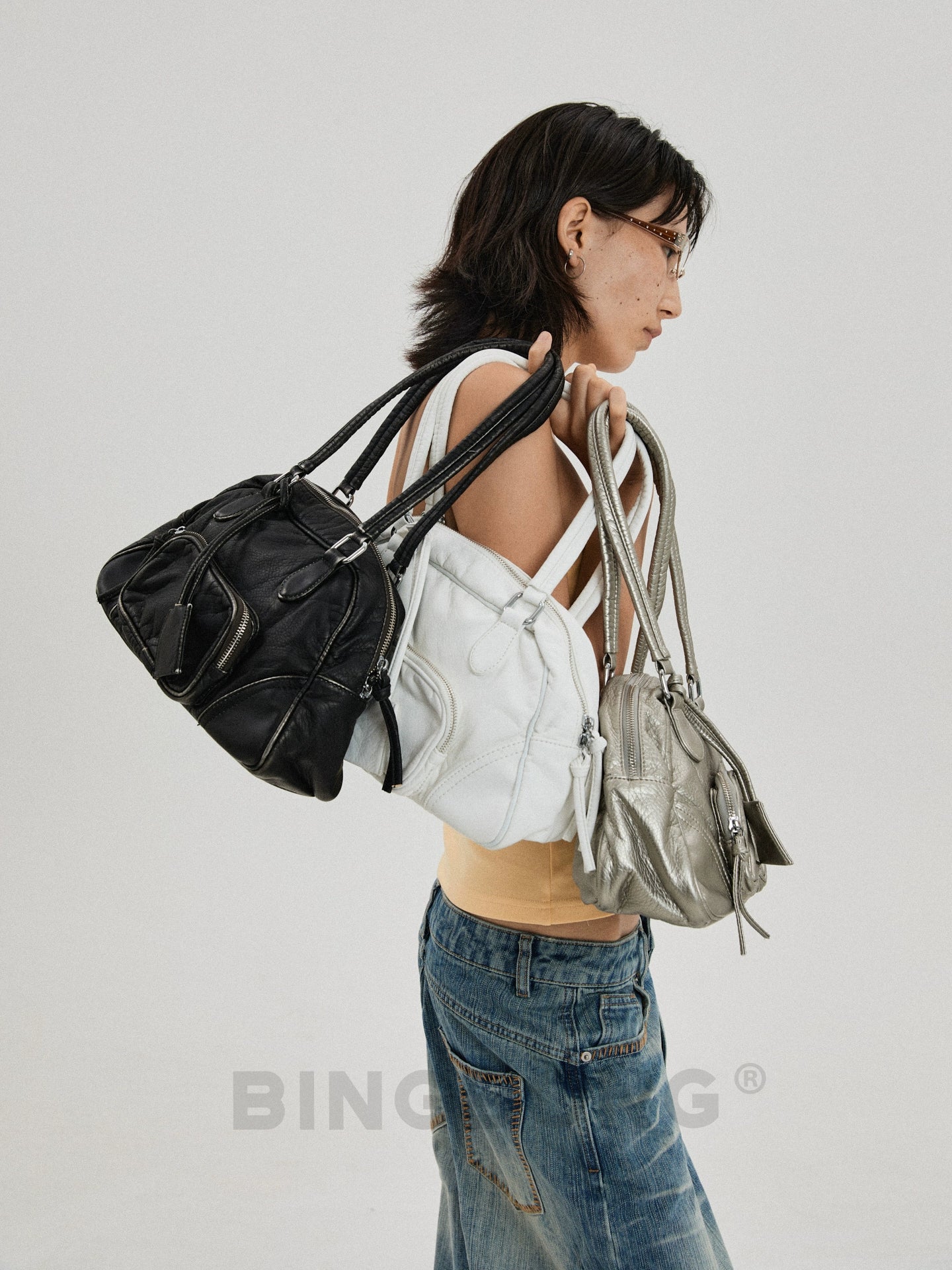 BINGBONG Vintage Simple Casual Underarm Bag
