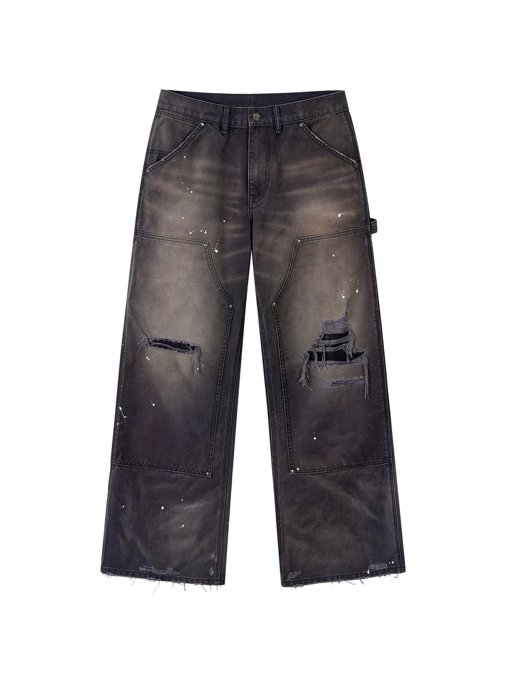 SGW Ink Splashing Loose Straight Overalls