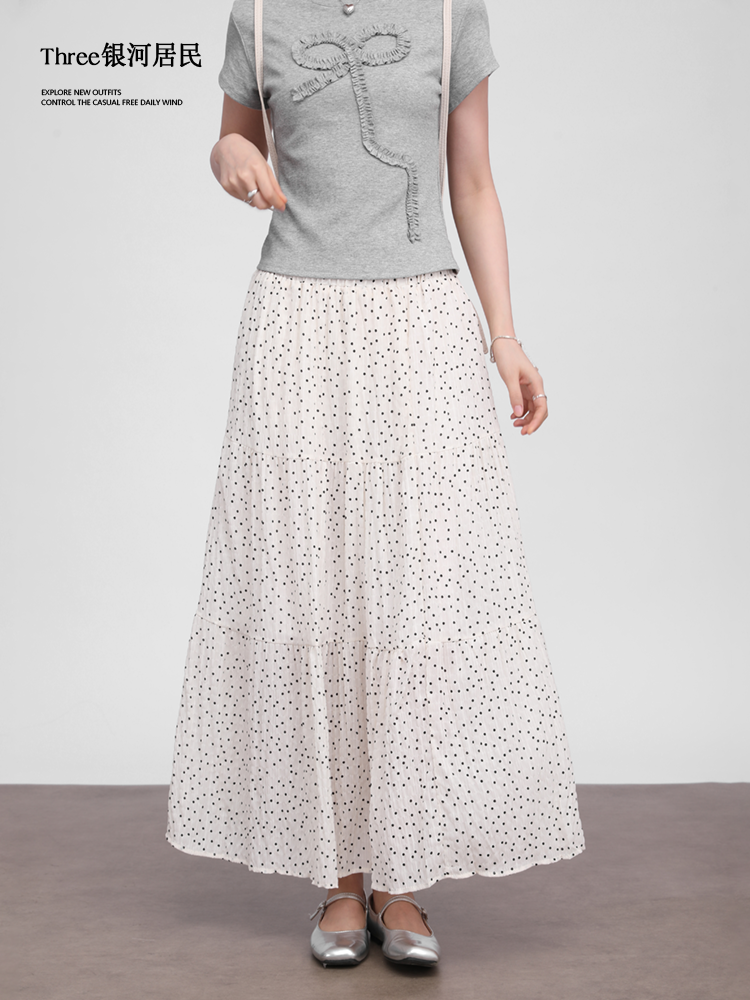 Three High Waist Polka Dot Skirts