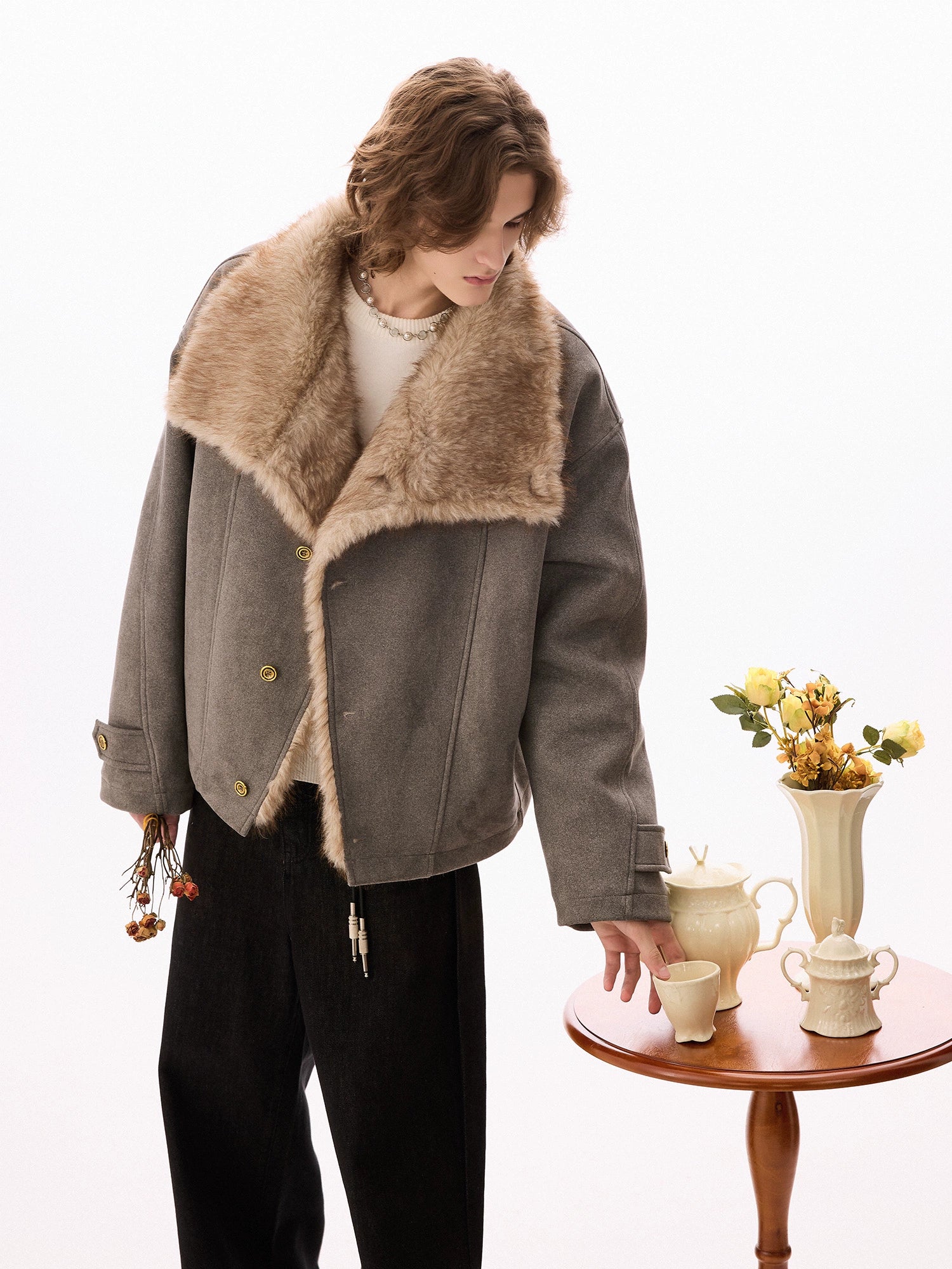 CHOR Lapel Suede Jacket