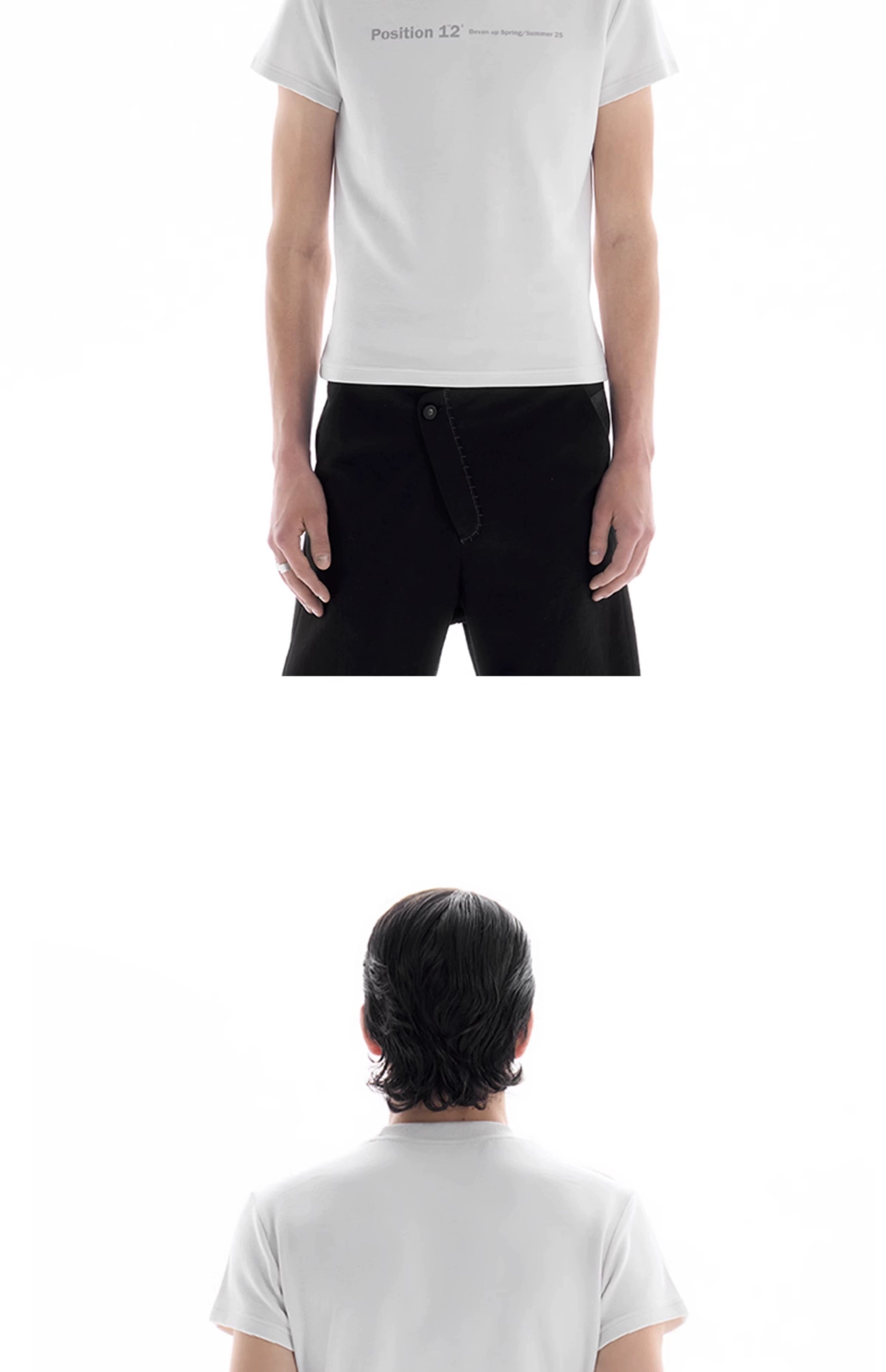 BEVAN UP Milled Air Fleece Cut Waist Tee