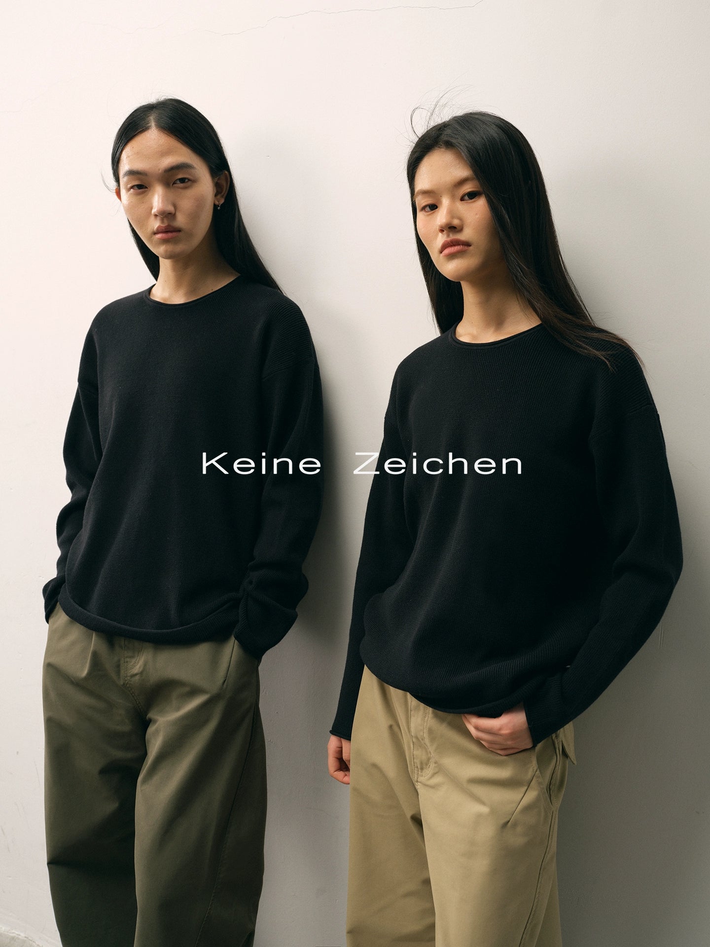 NO LOGO Lazy and Sagging Knitted Sweater