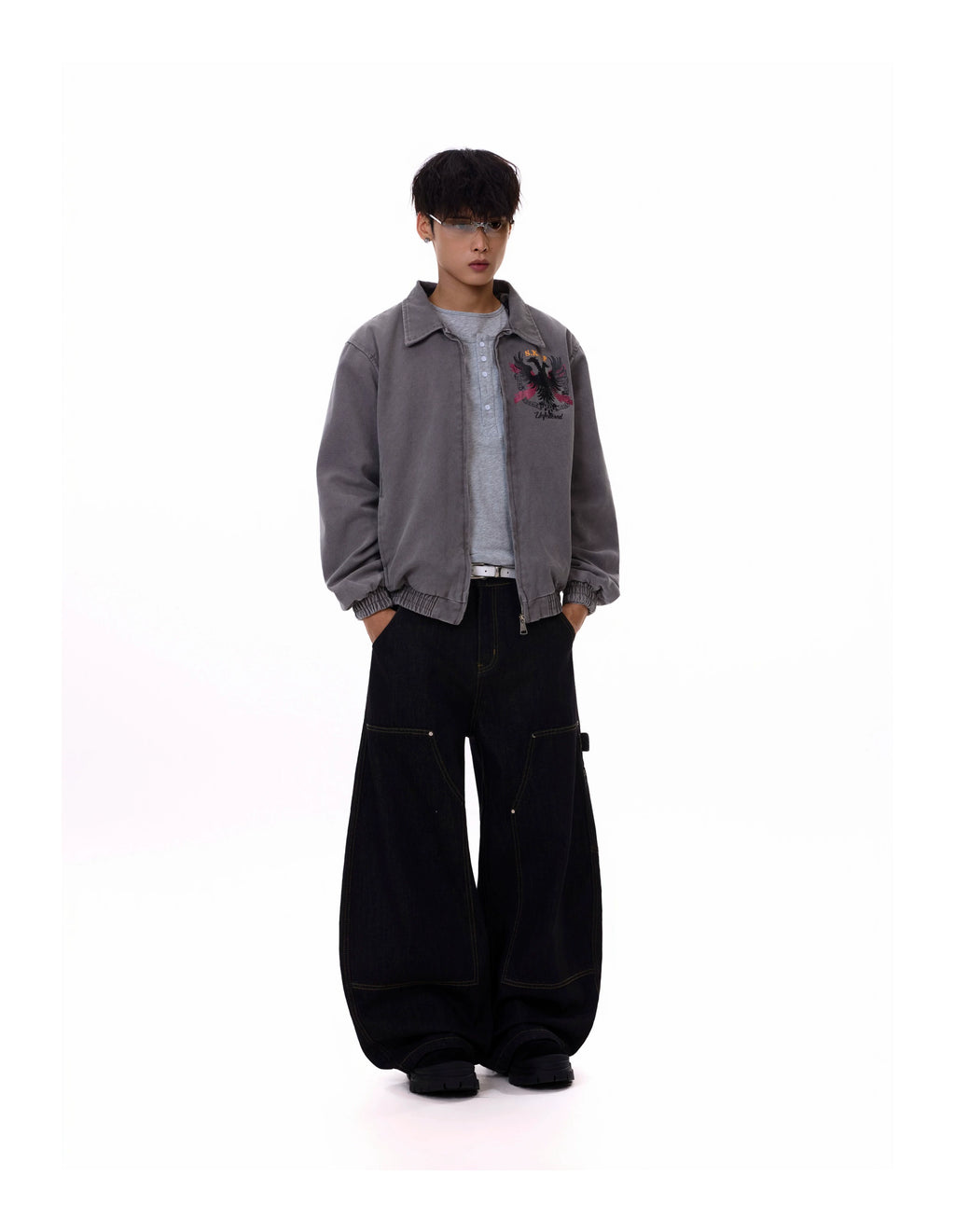 BTSG Dyed Short and Wide Retro Tooling Casual Jacket