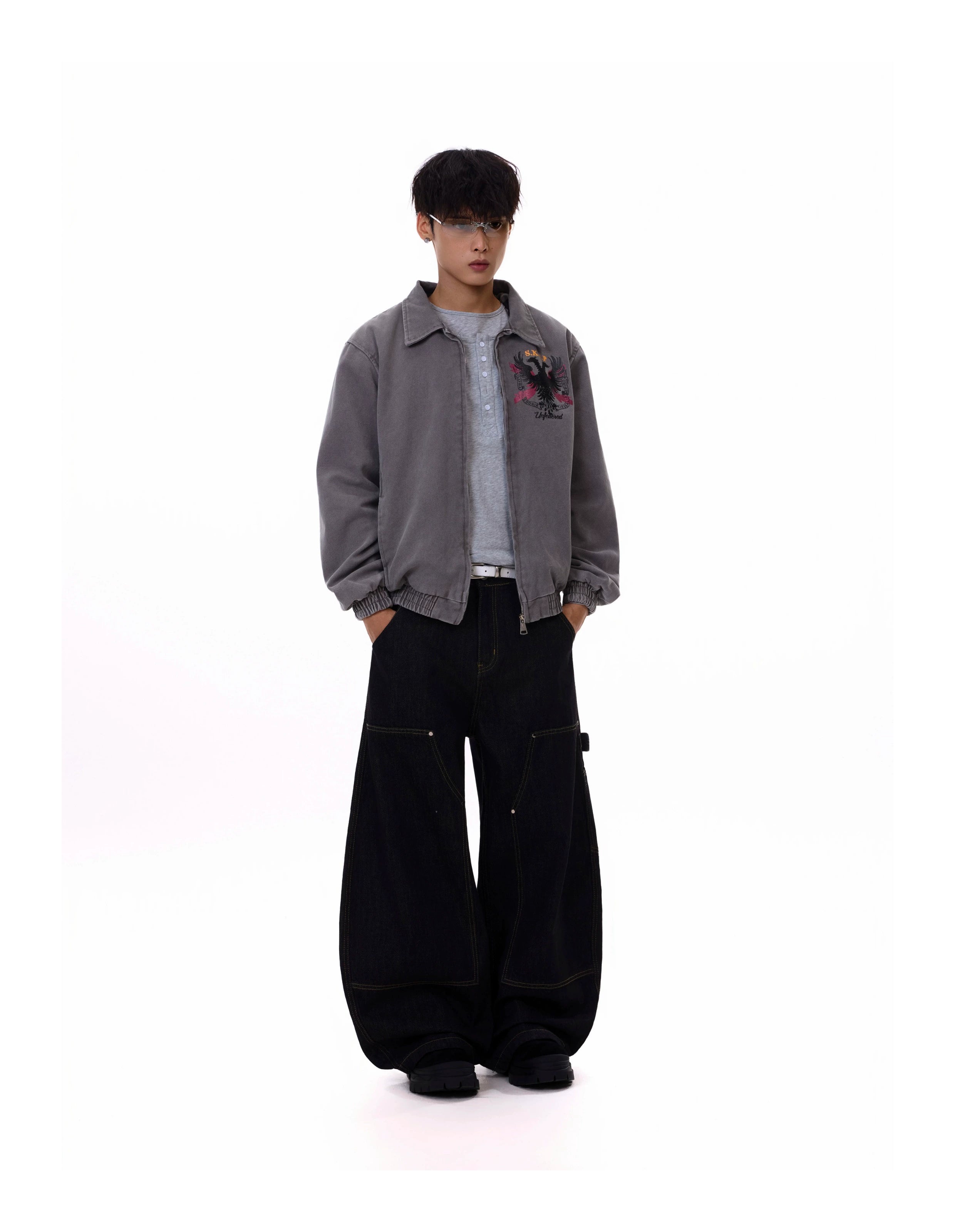 BTSG Dyed Short and Wide Retro Tooling Casual Jacket