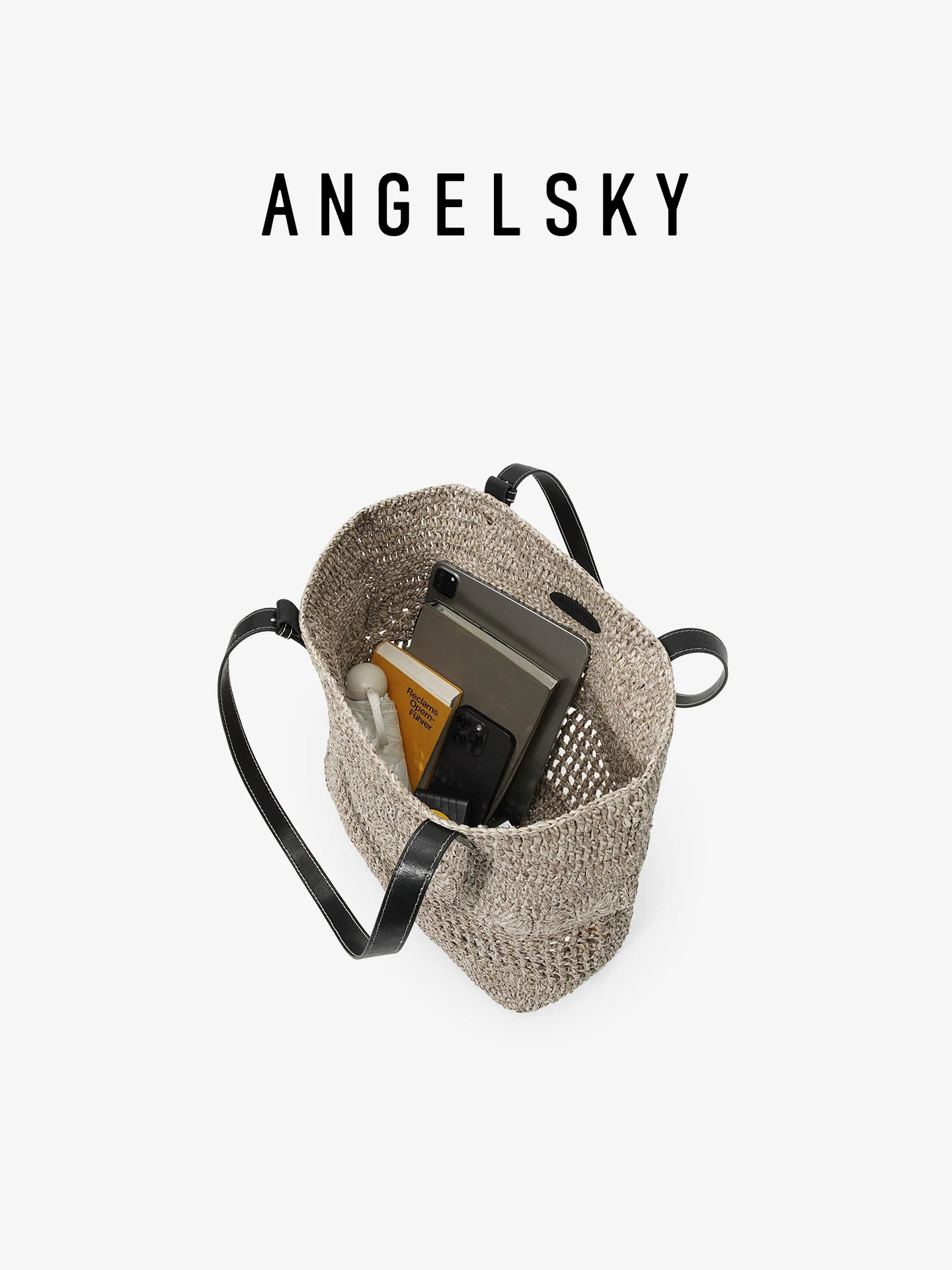 ANGELSKY Holiday Wind Large Capacity Woven Bag