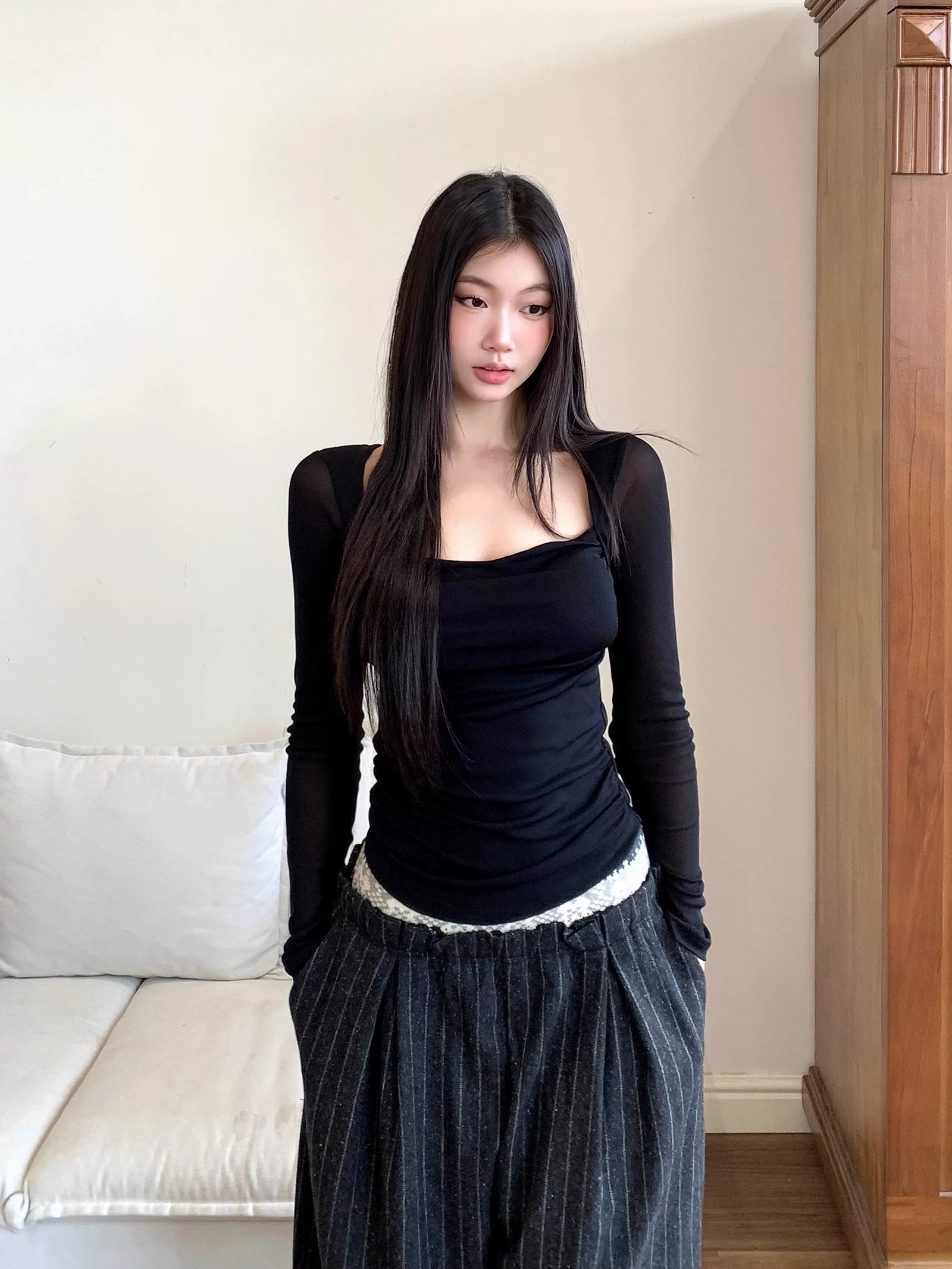 WITHMIN Inner Slim Slim Long Sleeves