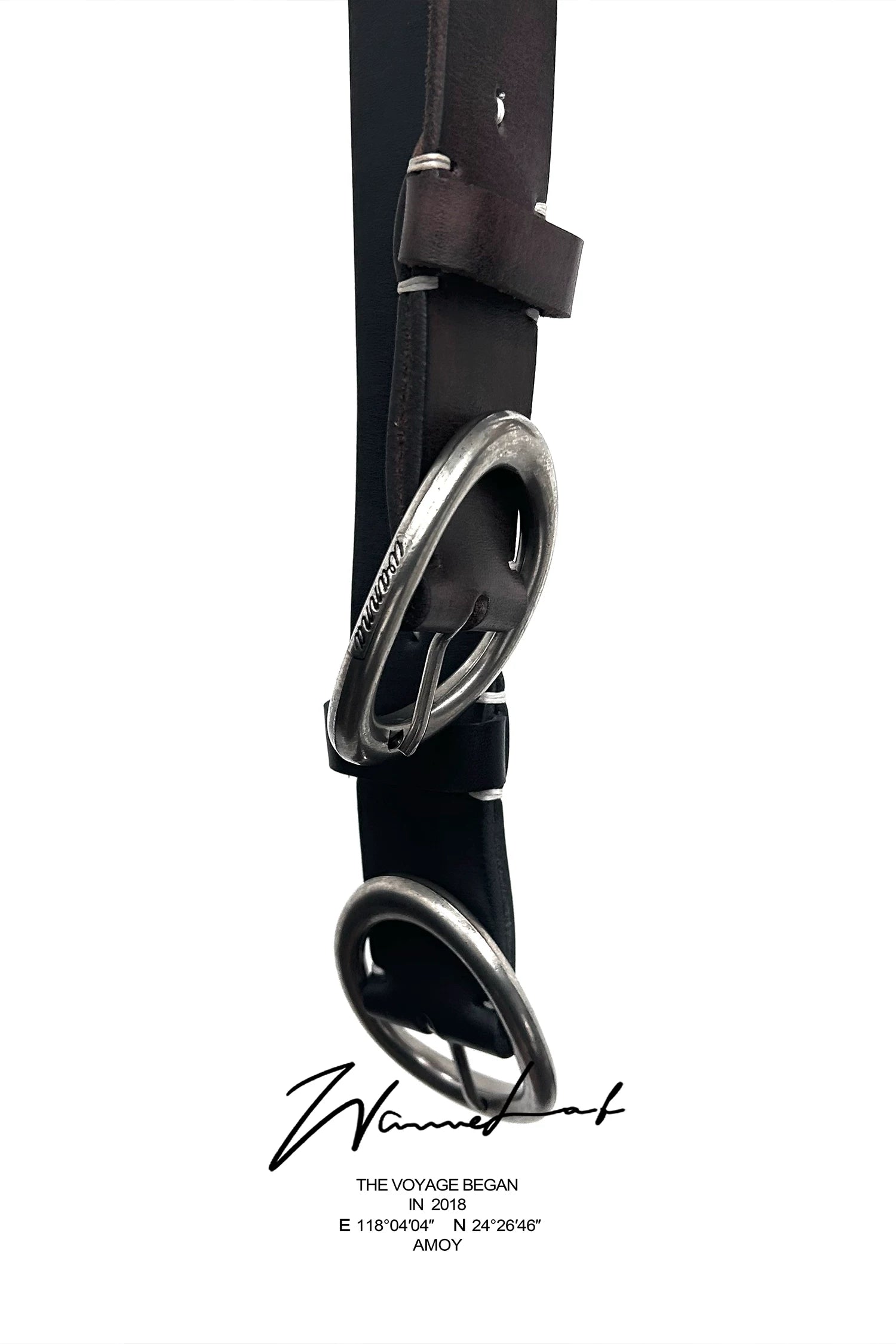 WANNALAB Top Layer Cowhide Hand-stitched Belt