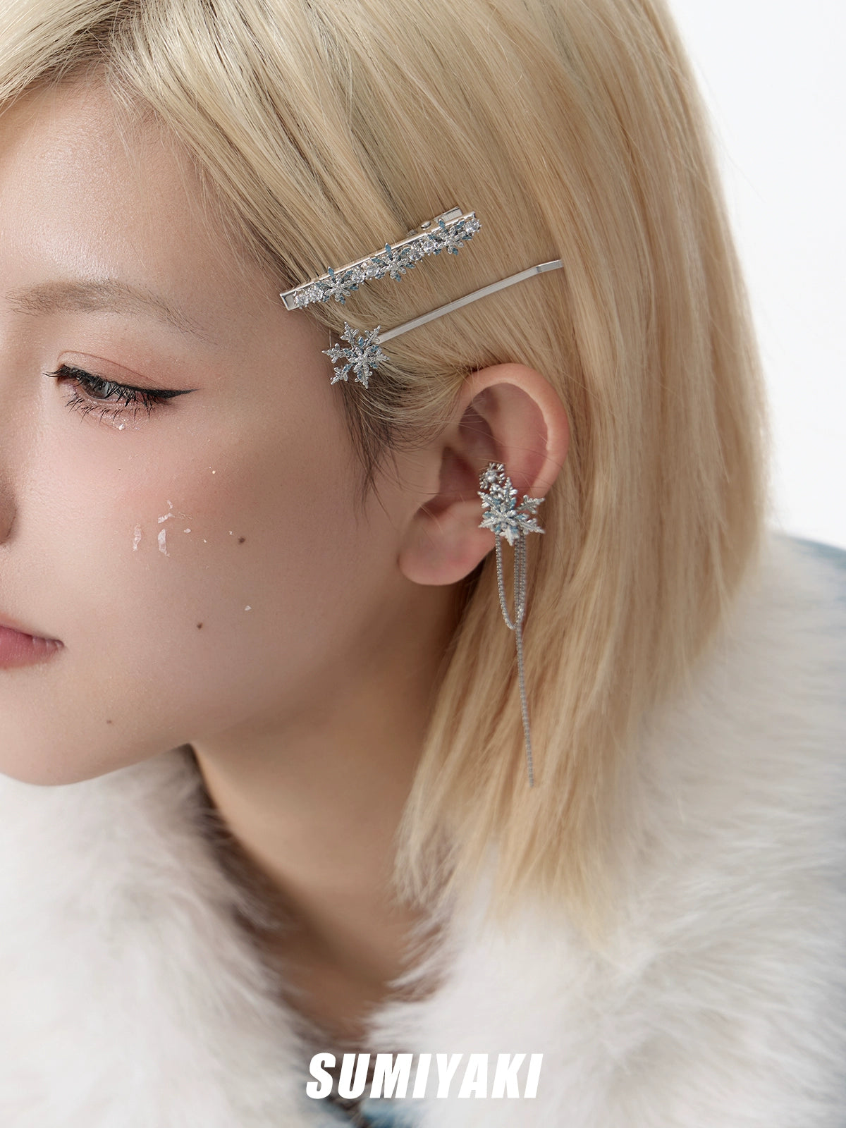 SUMIYAKI Fringed Asymmetrical Ear Clips