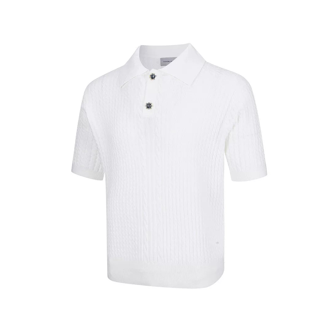 EME Knitted Relief Breathable Polo Short Sleeve
