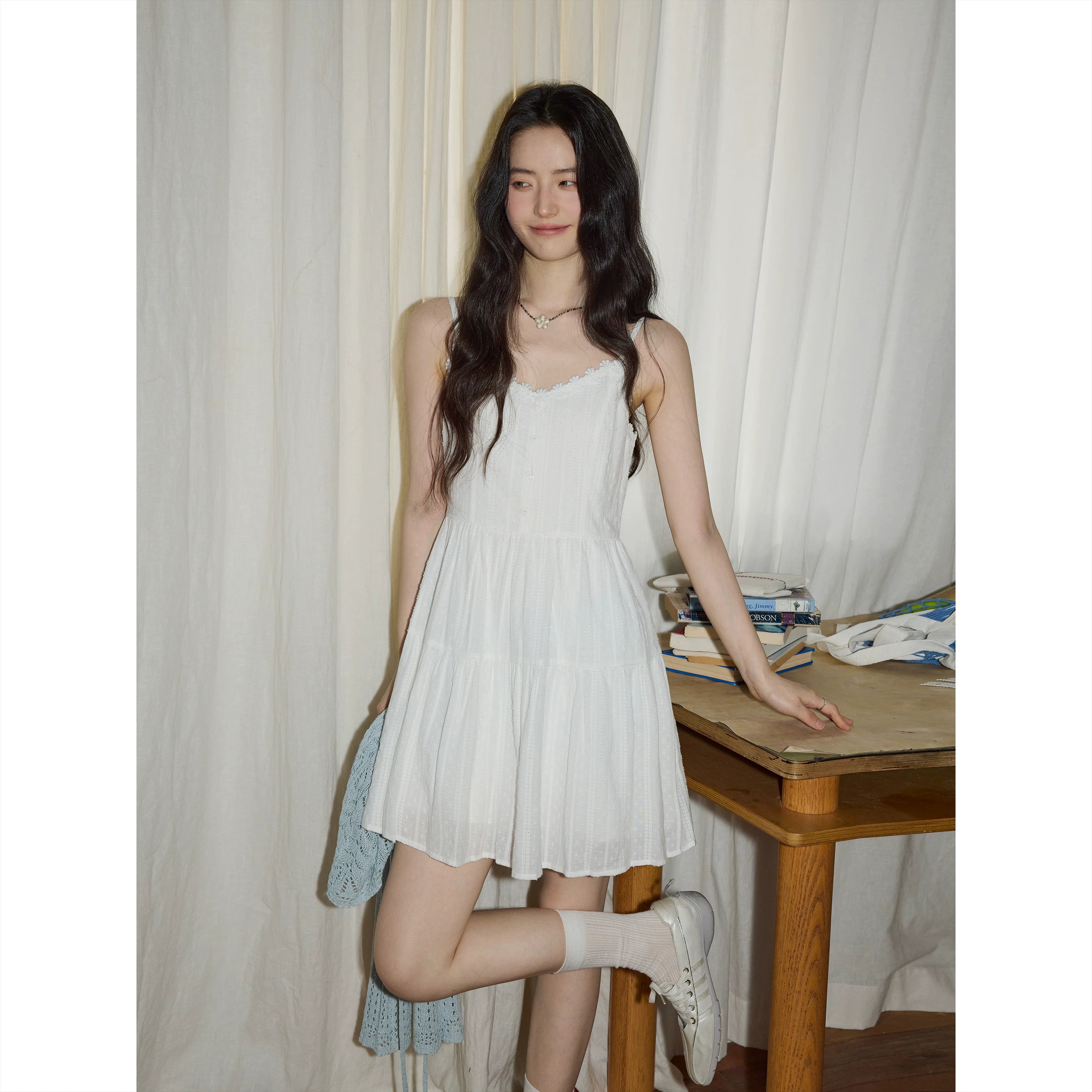 XUJING Waist Thin Suspender Dress