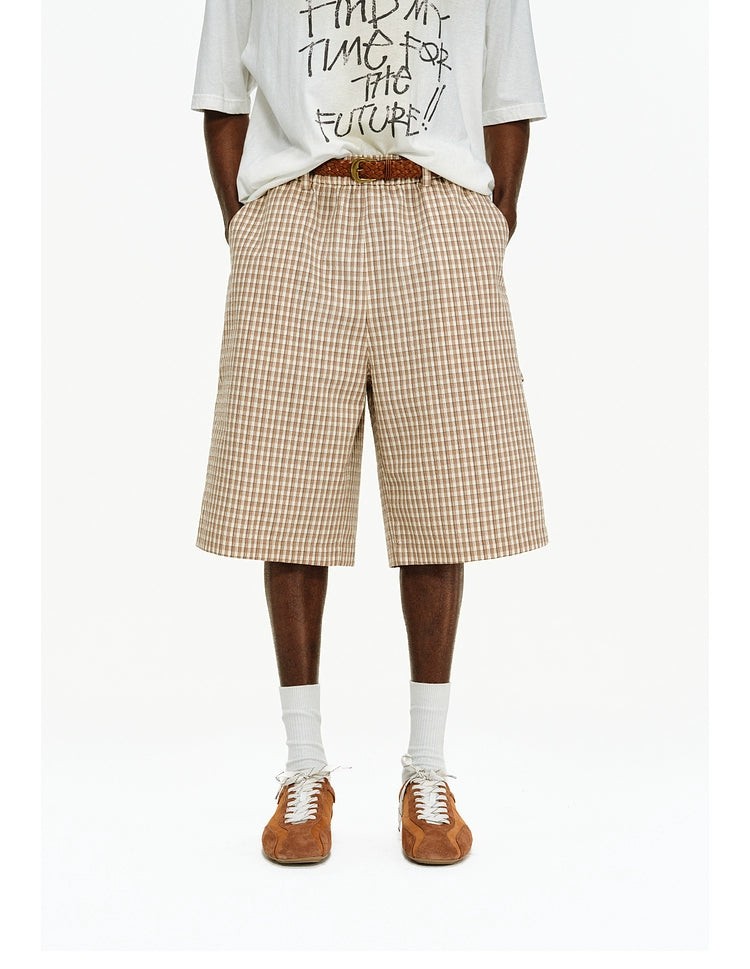 ATRY Retro Plaid Silhouette Pants