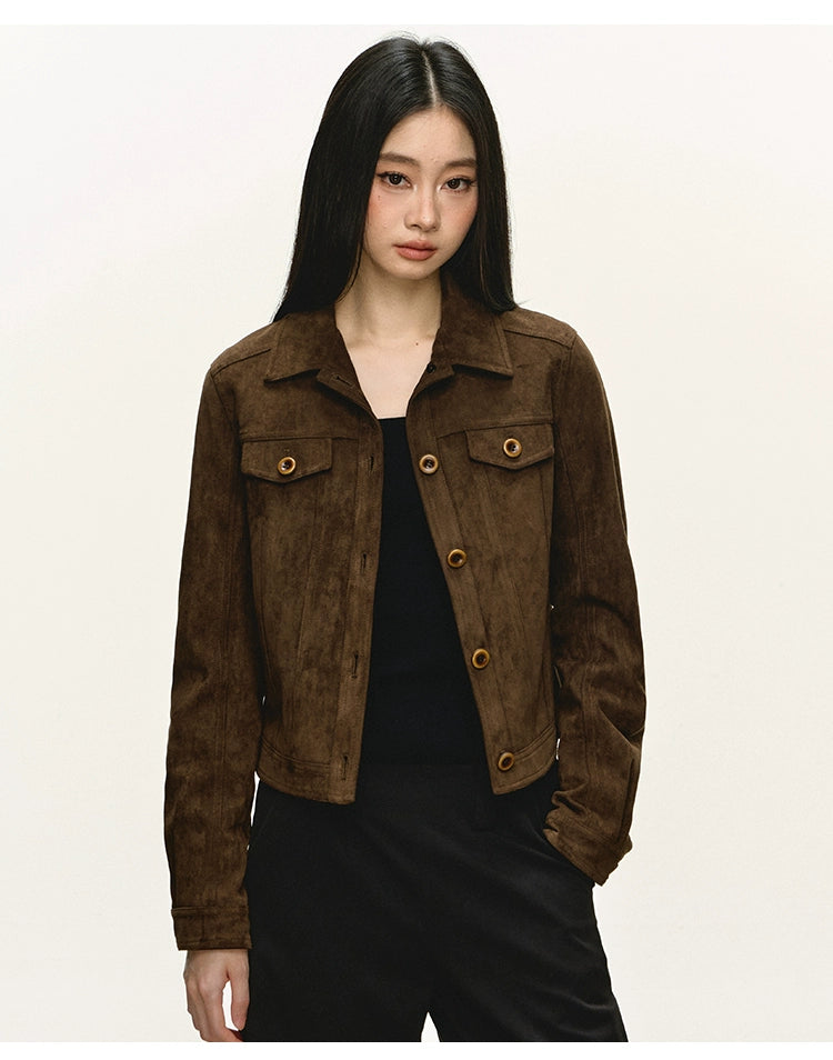 Anna Aneae Niche Button-up Collar Short Jacket