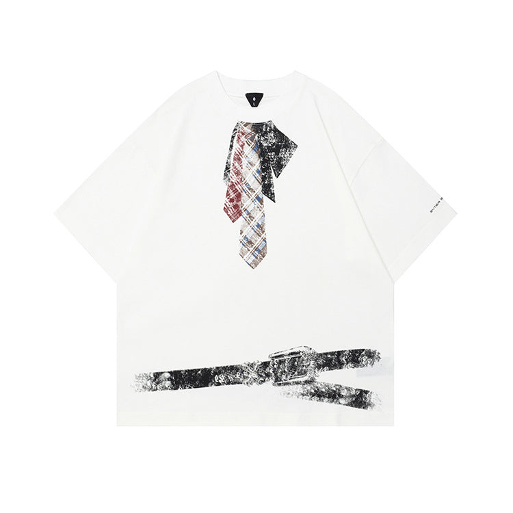 #OVDY TIE double yarn 230G Solona loose shoulder short sleeve Tee