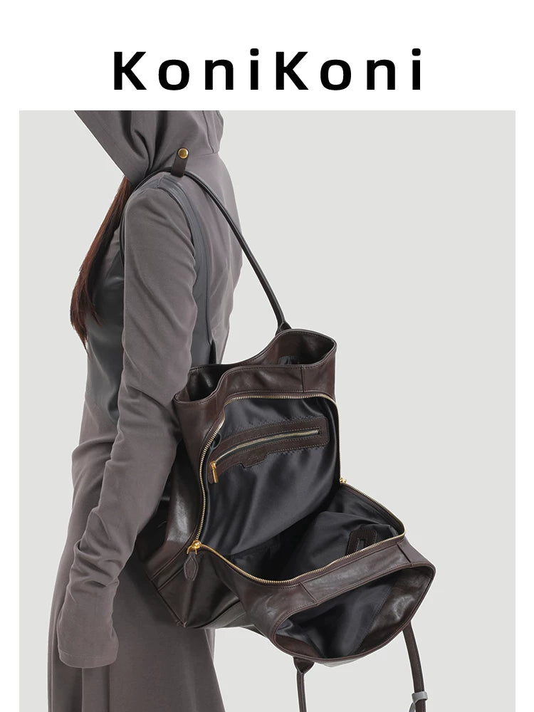 KoniKoni Niche Shoulder Bag Underarm Large Bag
