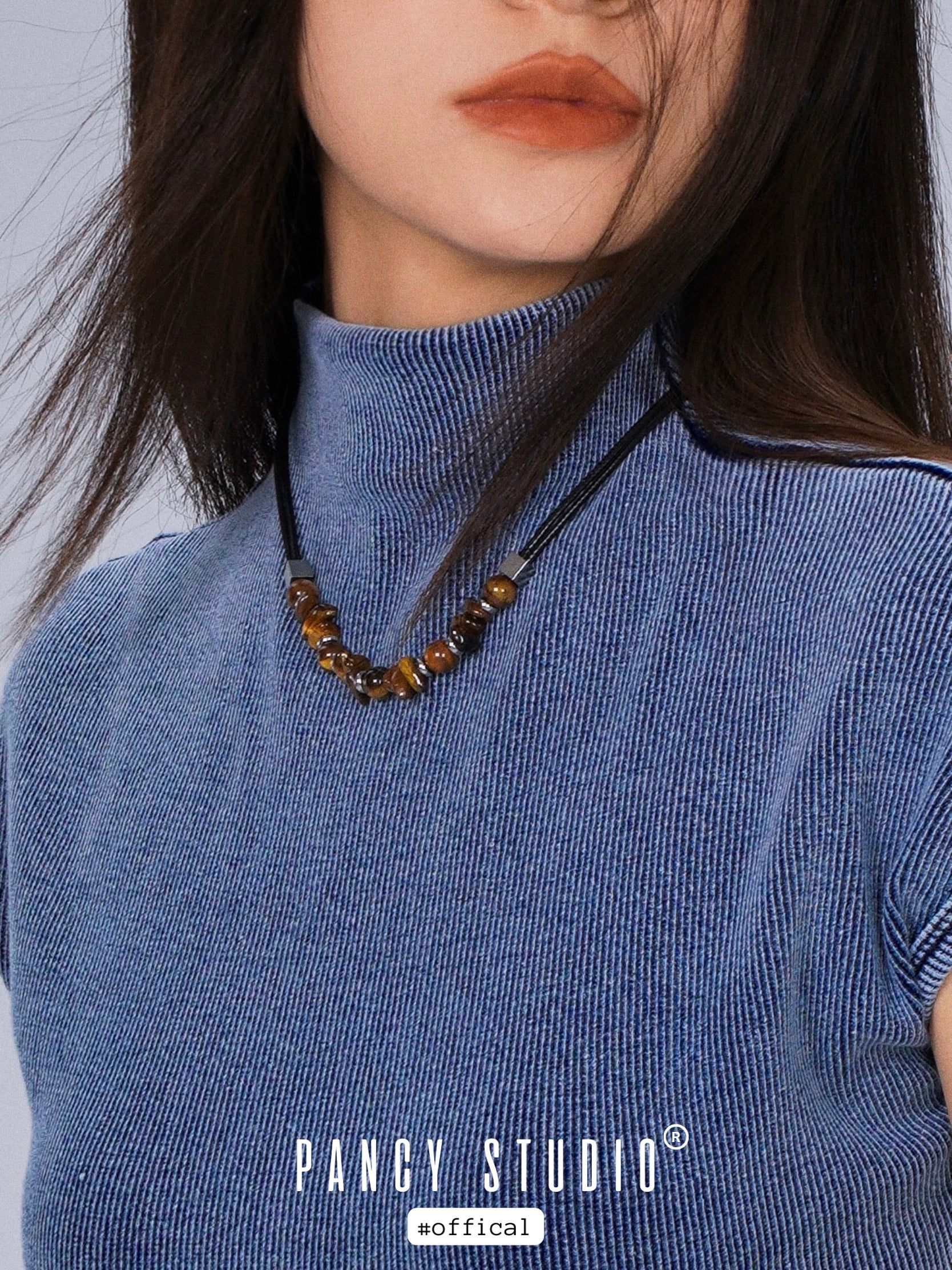 PANCY Maillard Retro Natural Stone Beaded Necklace