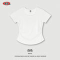 BE women's  Solid Color Square Neck Short Sleeve Waist Slimming Top