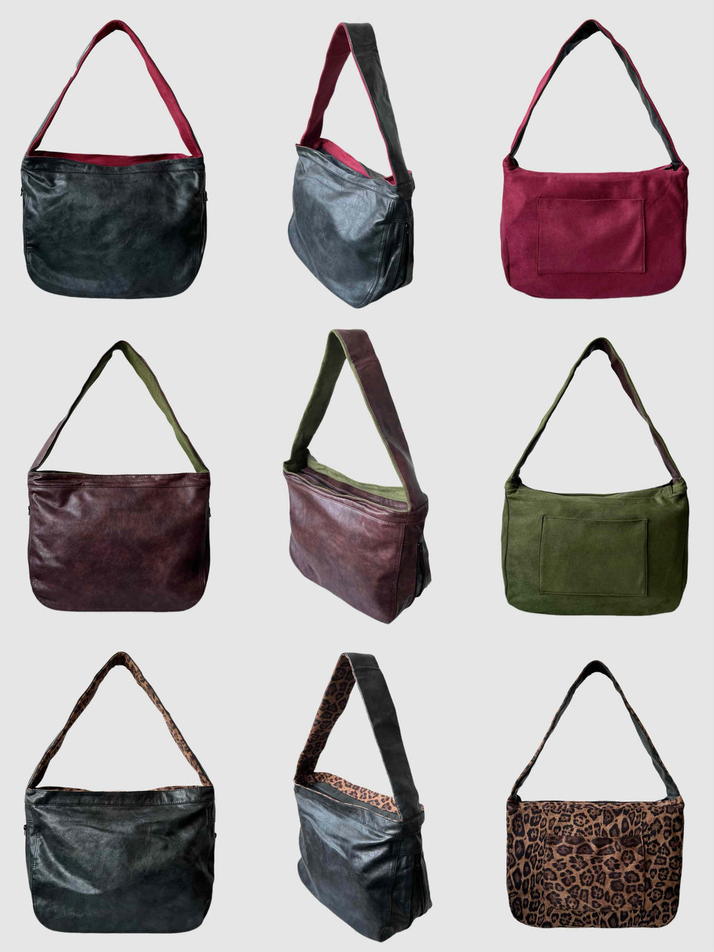 BINGBONG Vintage Large Capacity Slack Simple Shoulder Crossbody