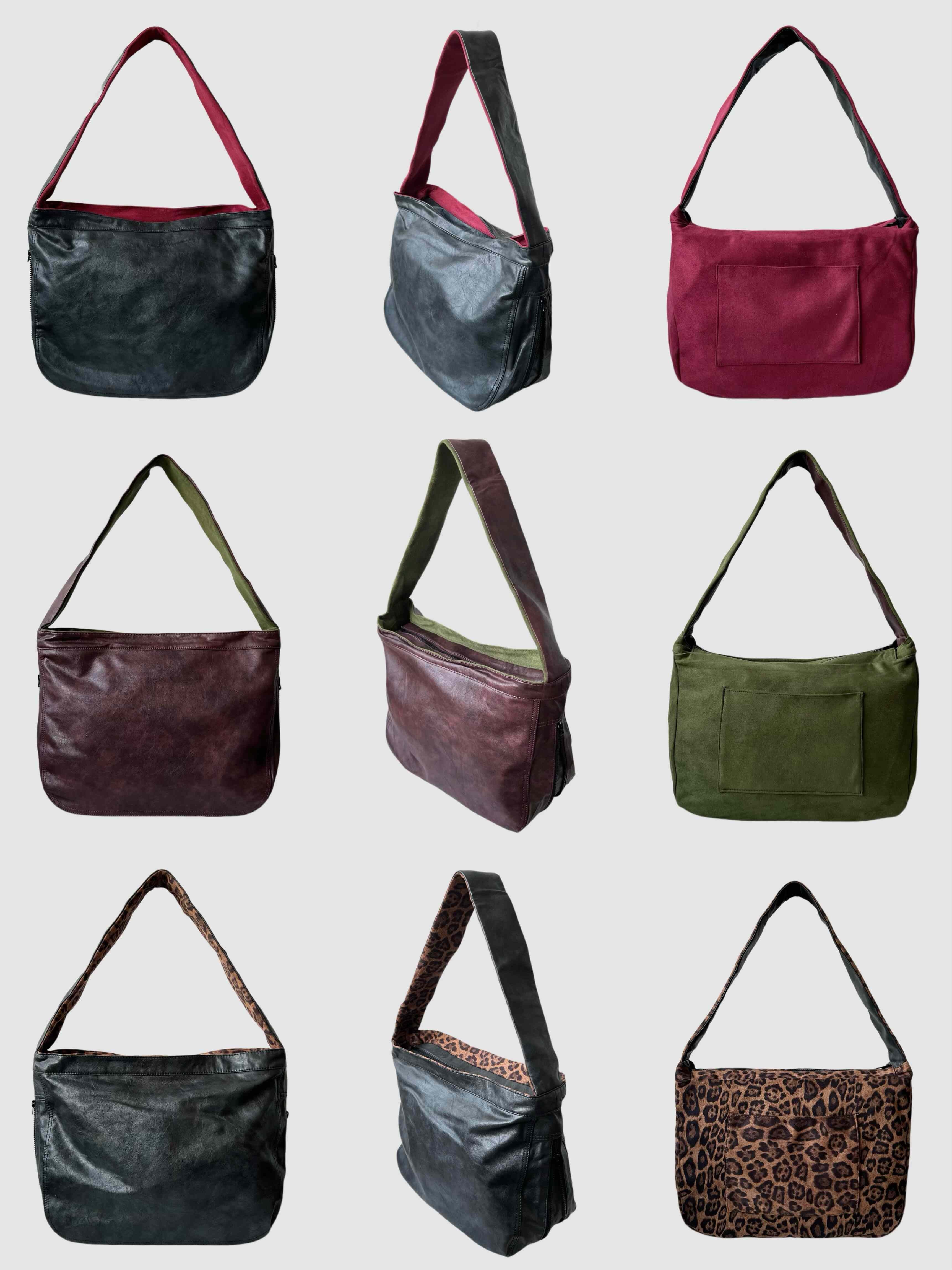 BINGBONG Vintage Large Capacity Slack Simple Shoulder Crossbody