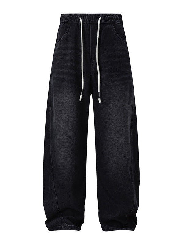 UNF Vintage Washed Old Straight Wide Leg Jeans