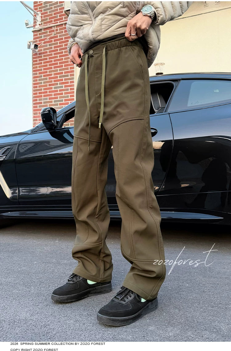 ZOZOFOREST Fleece Soft Shell Thermal Shock Pants