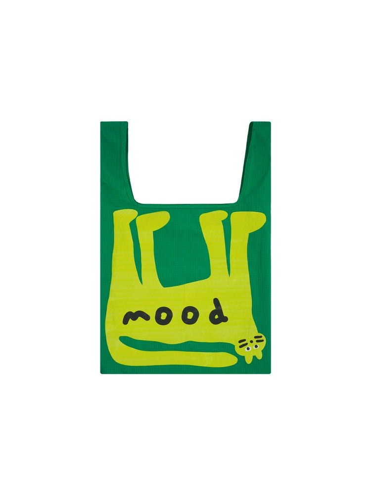 Mood Like Me Cat Printed Grid Tote Bag