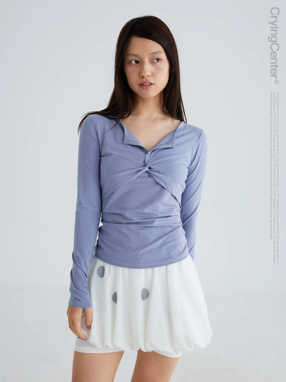 CryingCenter V-Neck Casual Slim Sleeve