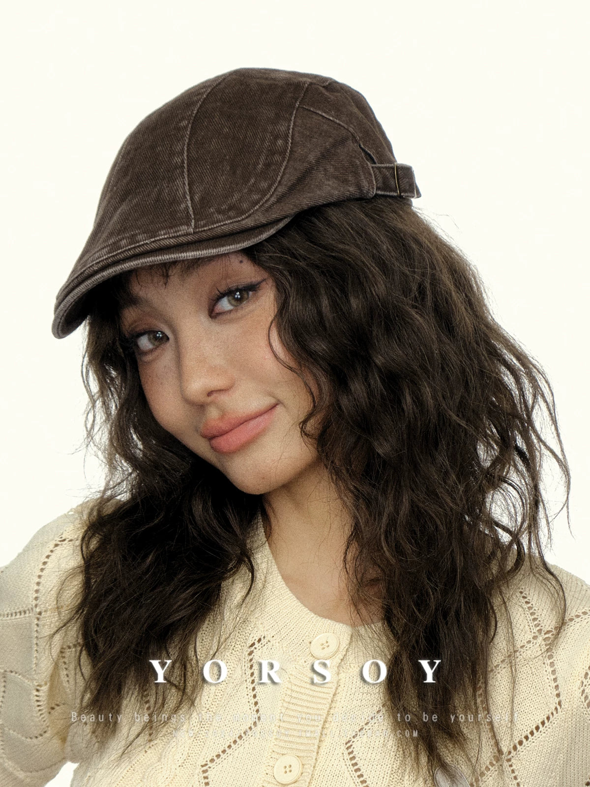 YORSOYI Retro Washed Old Denim Cap