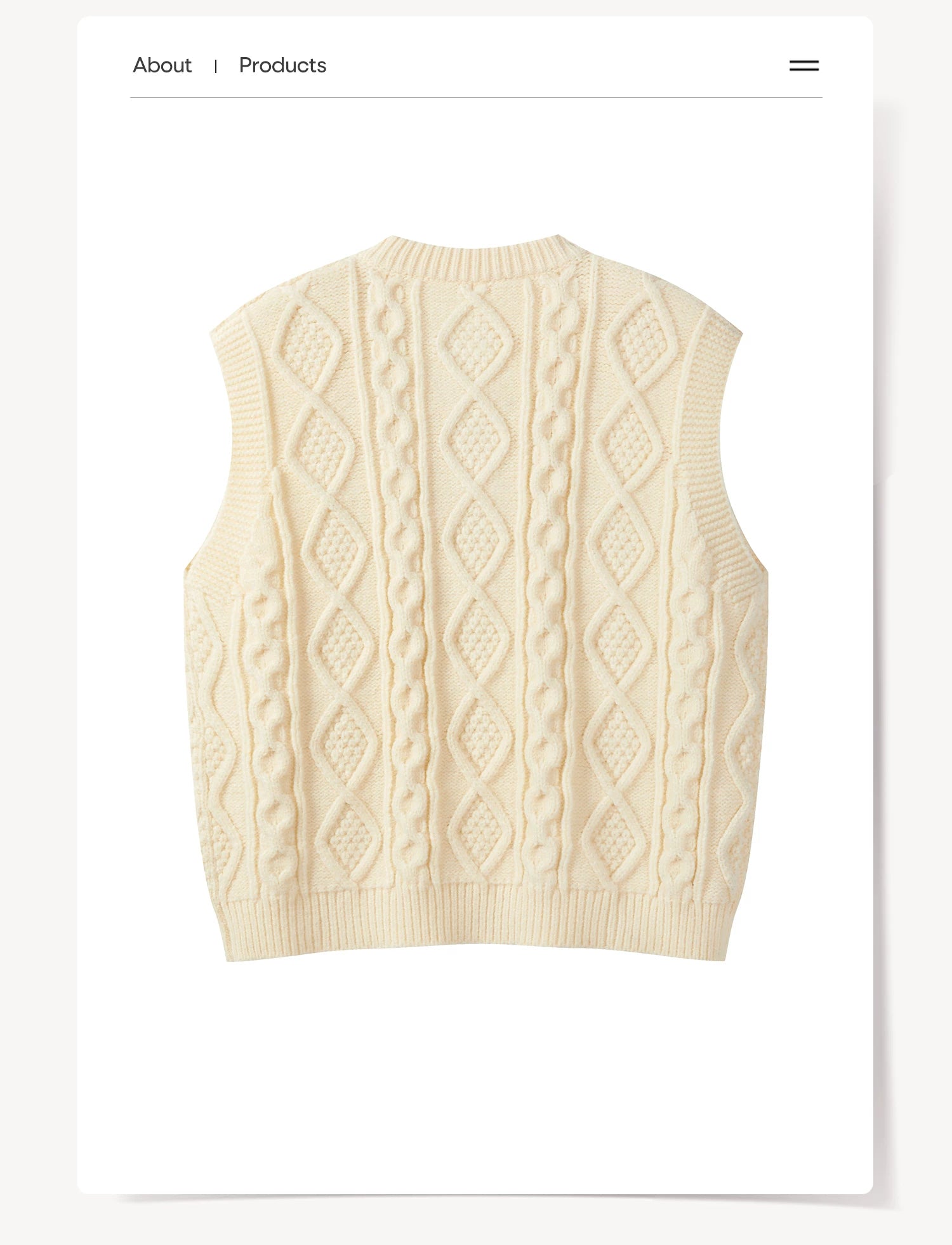 Cantonstory Crew Neck Knitted Vest