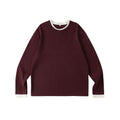 LR Contrasting Splicing Knitted Sweater