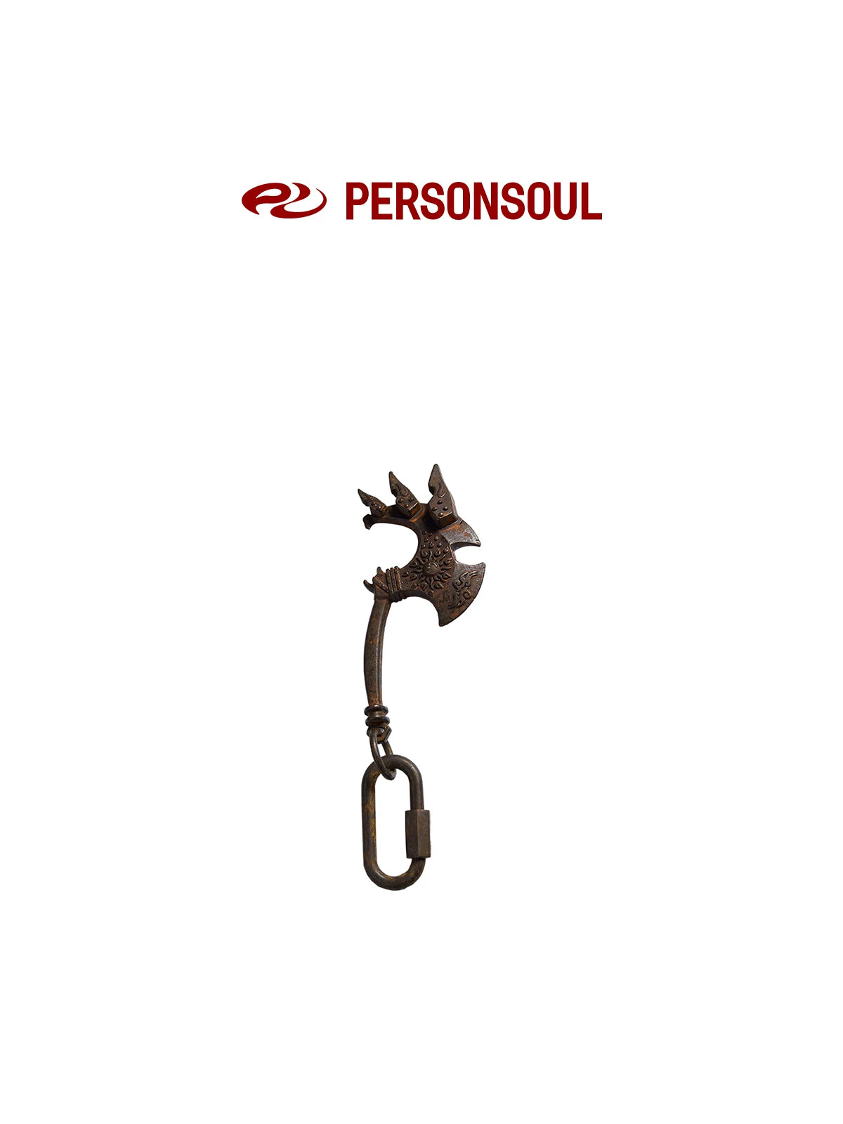 PERSONSOUL Oxidized Old Tomahawk Key Pendant