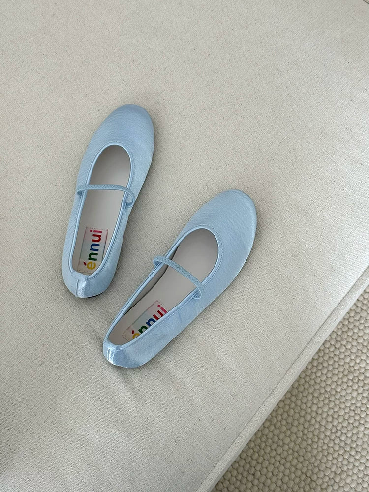 Ennui One-pedal Women's Shallow Mouth Mary Jane Flats