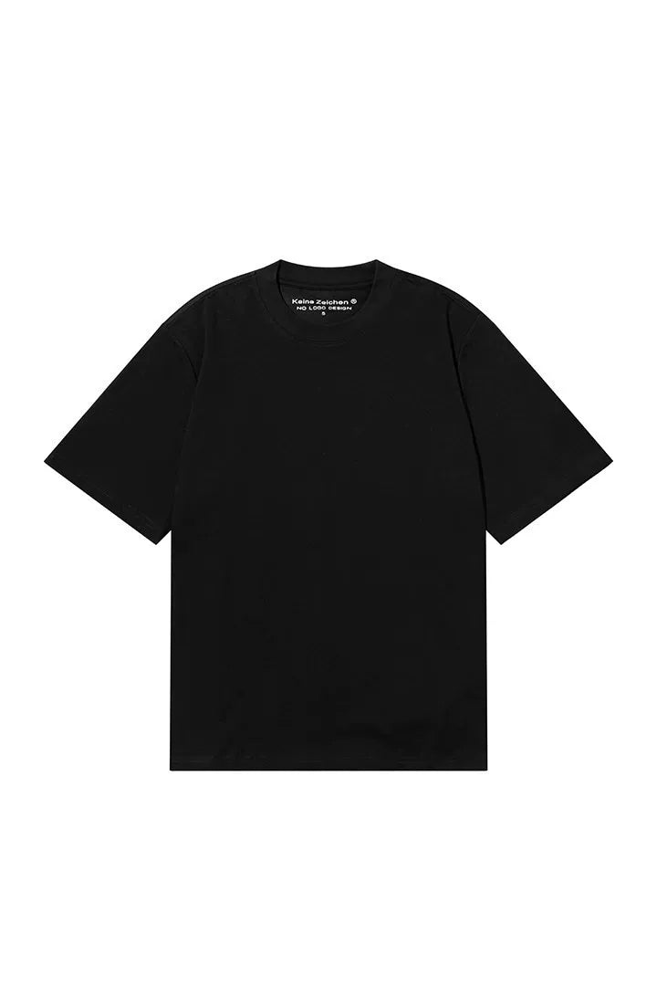 NO LOGO Summer Solona Boxy Wide-Fit Small Neckline Solid Basic Tee