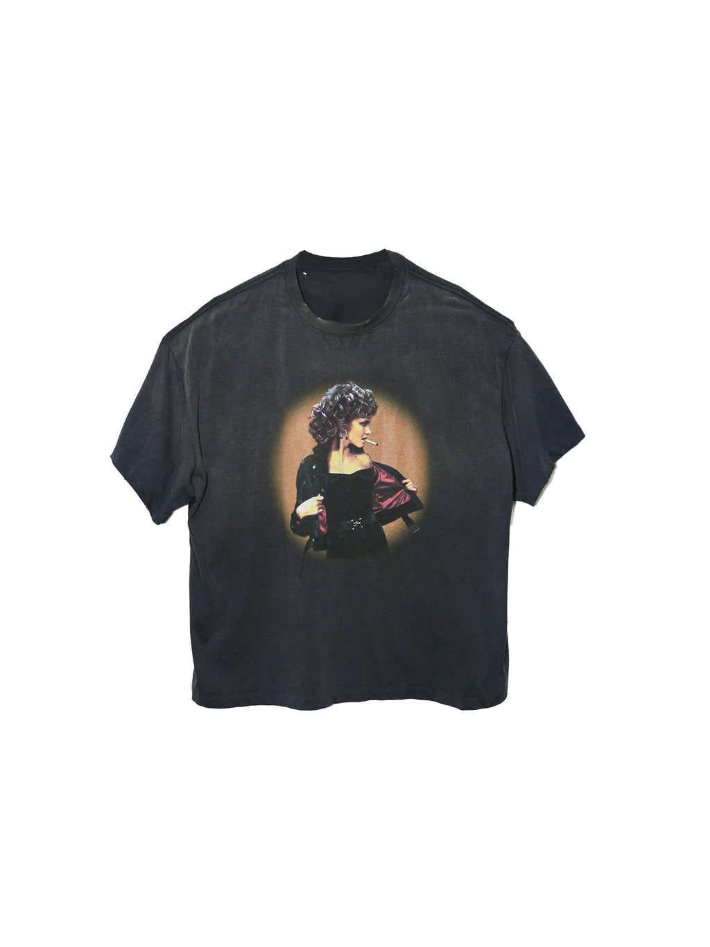 LIBERAFIT Portrait Hot Diamond Printing Casual Tee