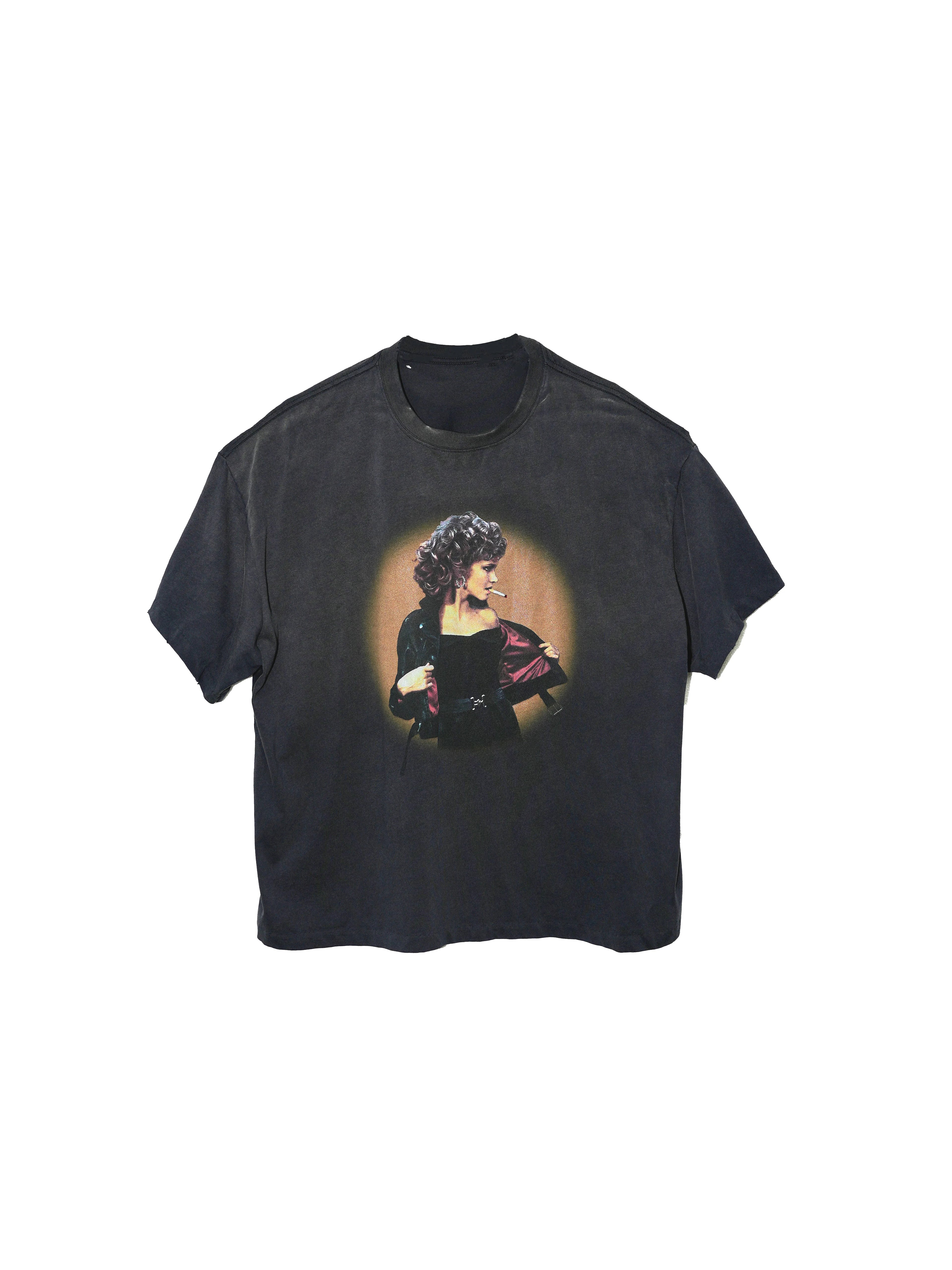 LIBERAFIT Portrait Hot Diamond Printing Casual Tee