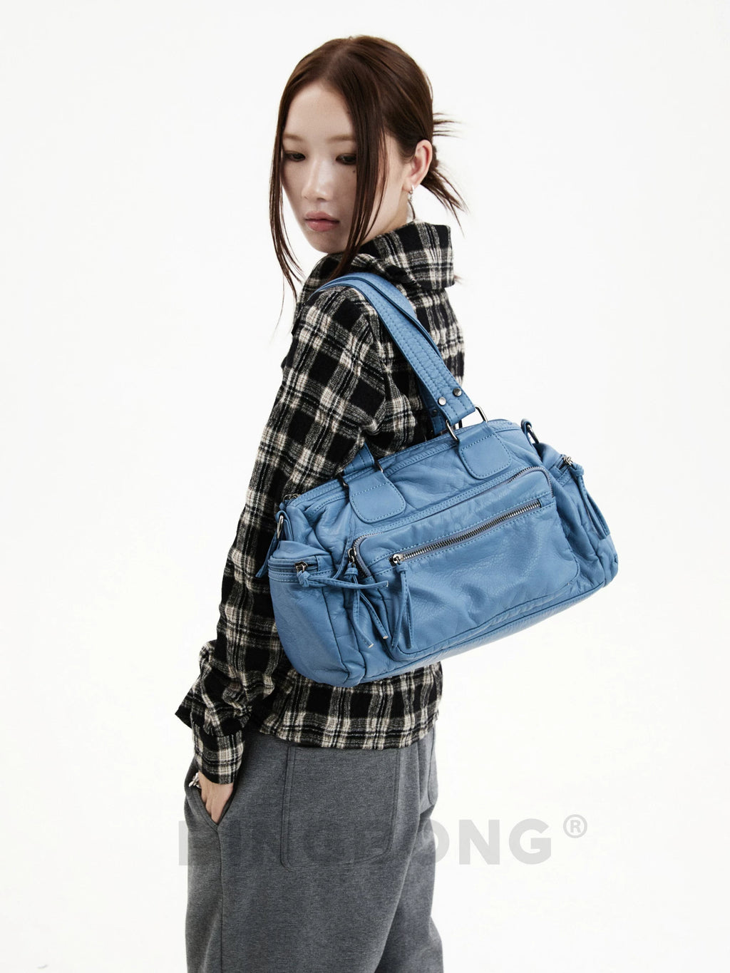 BINGBONG Retro Large Capacity Lightweight Shoulder Messenger Bag