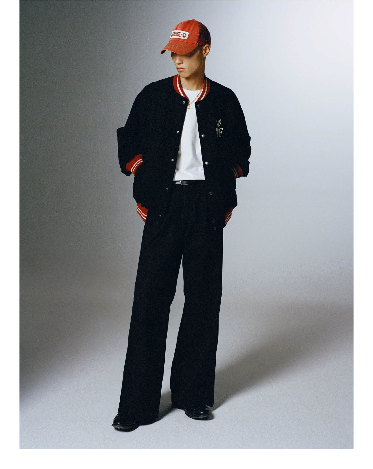 SUPERTOFU Patch Embroidery Contrast Cardigan Sweater