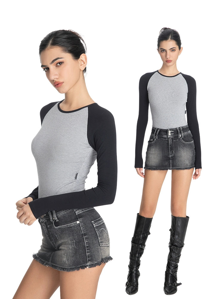 ABMY Shoulder Sleeves Versatile Base Contrasting Long Sleeves