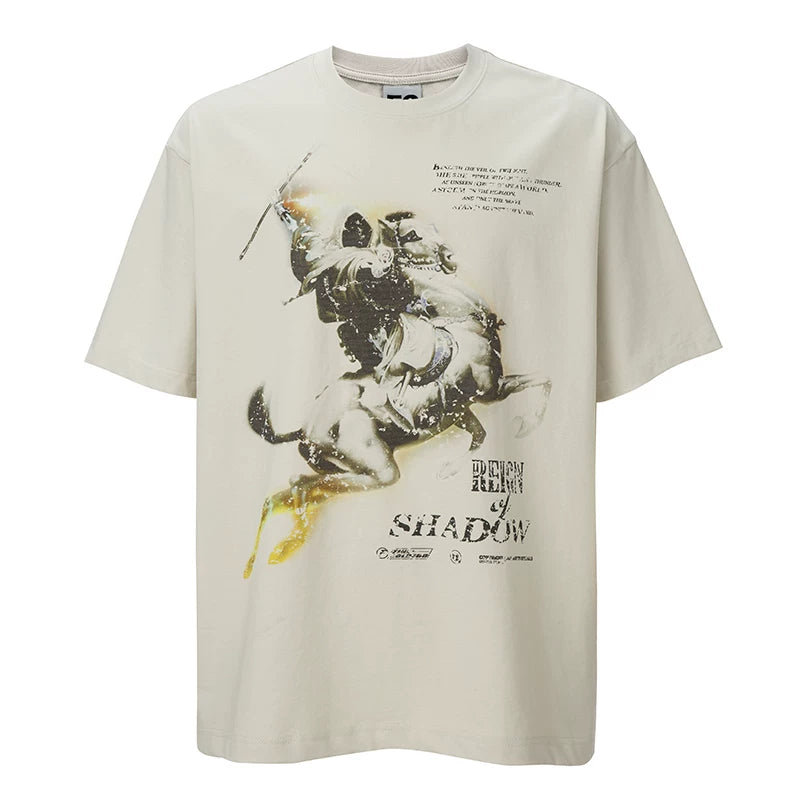 F2CE Retro Knight Print Loose Tee
