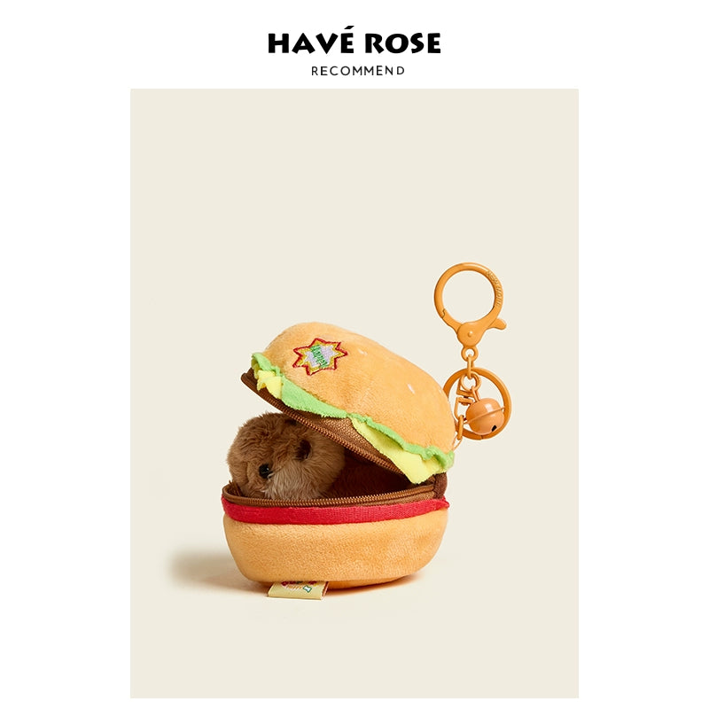 HAVEROSE Burger Dachshund Dog Bag Pendant