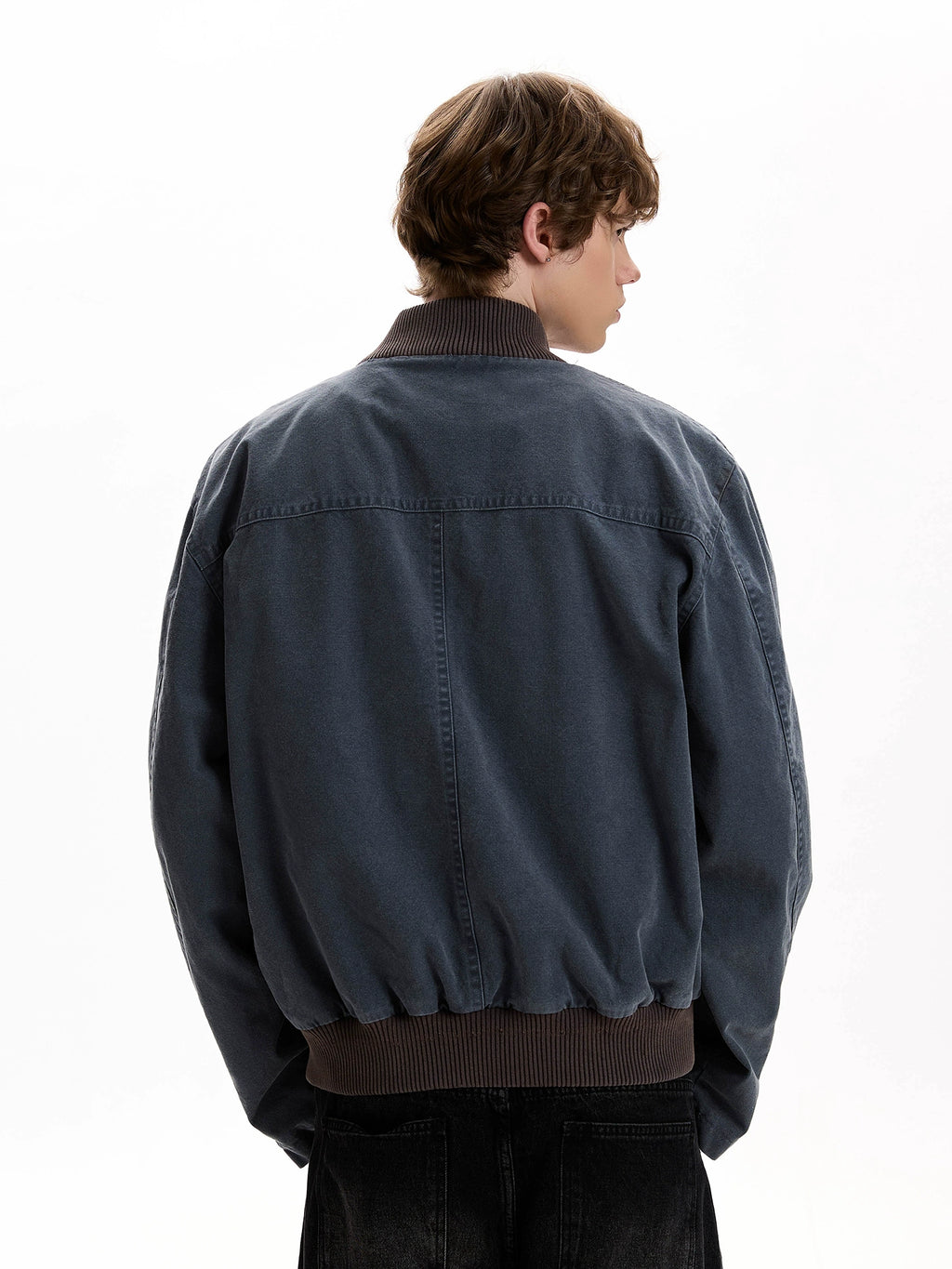 A PUEE Retro Short Stand-up Collar Versatile Jacket