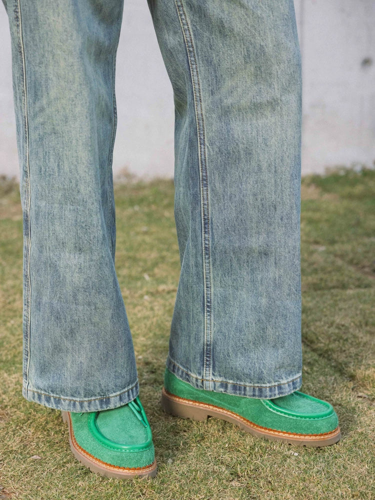 DYZZYMOTIF Retro Velvet Kangaroo Shoes