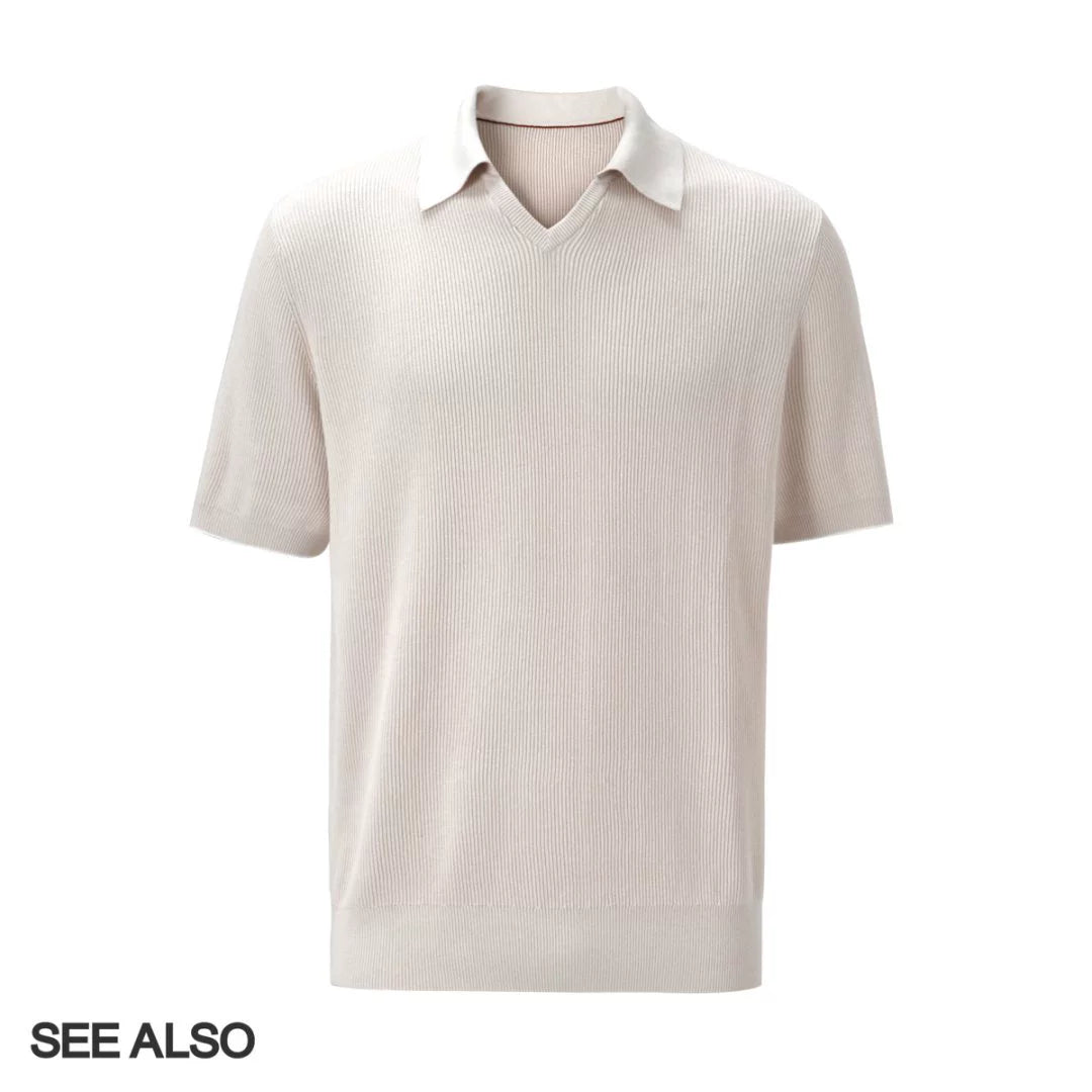 SEE ALSO [Quiet Luxury Upstart] 16S long-staple cotton old money Knitted Polo Shirt