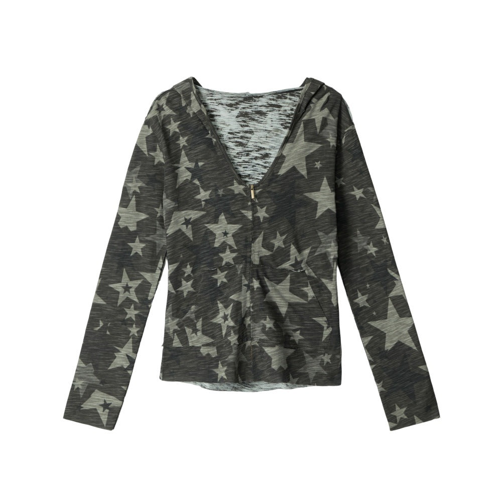 HeyHenry Star Camo Hooded Long Sleeve
