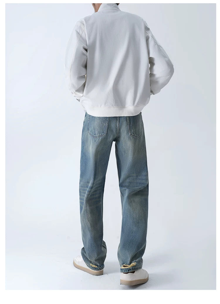 SEE ALSO Super Worsted Combed Cotton Loose Straight Jeans