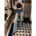 YOUNG KYLIN Lace-edged Slim Jeans