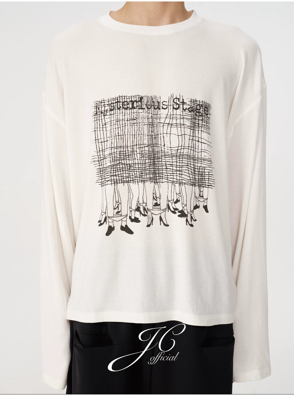JCAESAR Casual Simple Printed Long Sleeve