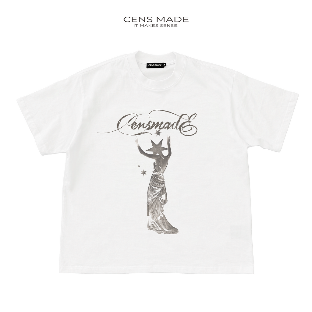 CENSMADE Star Female Print Casual Tee