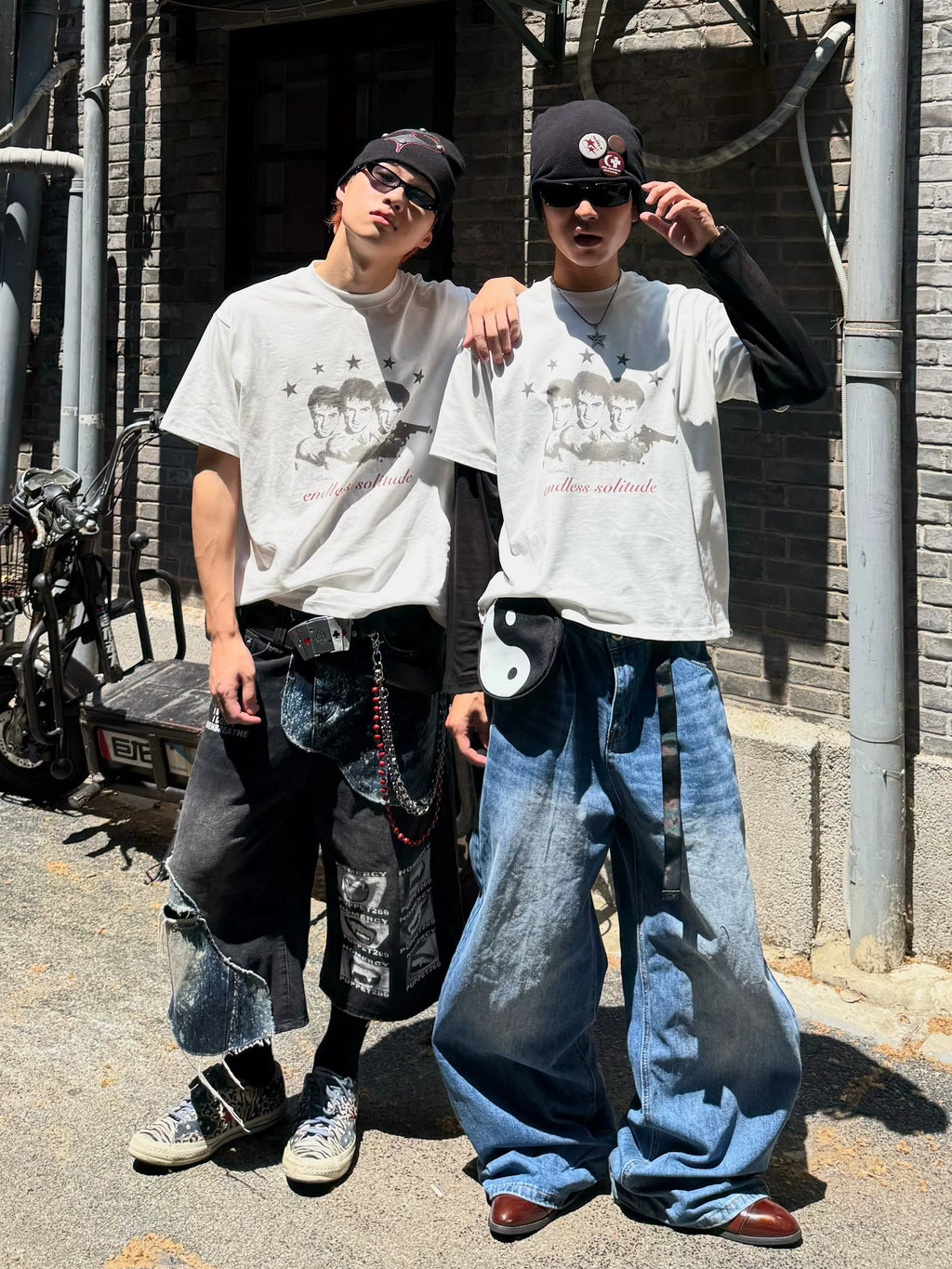 CENSMADE TD Portrait Distressed Printed Waxy Breathable Tee