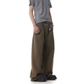 "Clearance"BTSG Niche Color Breasted Design Wide-leg Slacks